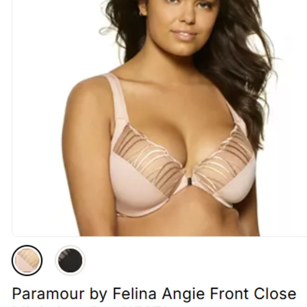 NWT Paramour by Felina Angie Front Close Minimizer Bra (BLUSH )